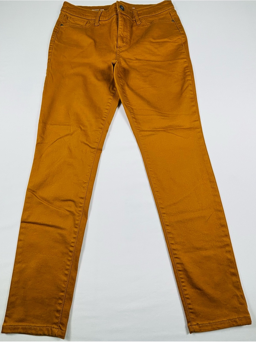 Women's Slim Straight Jeans - Mustard Brown W708